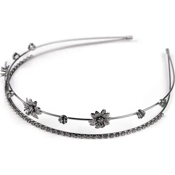 Šperk Štrasová čelenka antracit malé