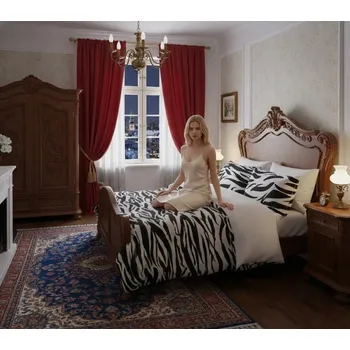 Povlečení 2dílná sada povlečení s motivem zebry ze 100% bavlny na jednolůžko, 140 × 200 cm