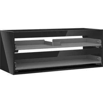 Koupelnový nábytek Mexen Box-A korpus skříňky pod umyvadlo 120 cm, 2 zásuvky, černý lesk - 91AX0-1200-470-2-70 Korpusy skříněk