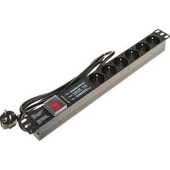 Přepěťová ochrana DELTA PD-6/R-SPD-3L Napájecí lišta se 6 zásuvkami