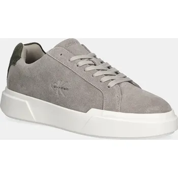 Pánská móda Kožené tenisky Calvin Klein CHUNKY CUPSOLE LACEUP SU YM0YM01453 šedá 09X, EUR 46
