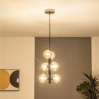 Brilagi - LED Lustr na lanku MILLA 6xG9/3W/230V černý chrom/zlatá