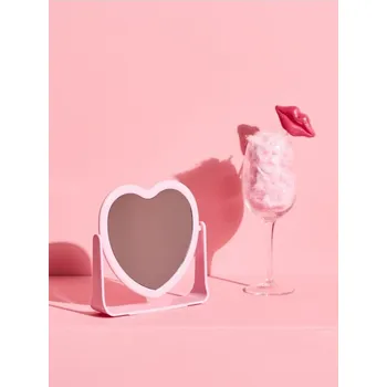 Zrcadlo Sinsay - Zrcadlo ve tvaru srdce - pastelová růžová - 818DI-03X - 818DI-03X-ONE-3