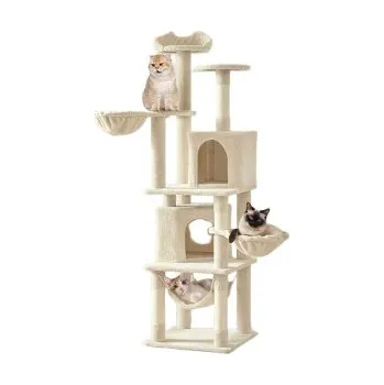 Škrabadlo pro kočky 613553 beige, XXL, 175 cm, béžové - B YAHEETECH