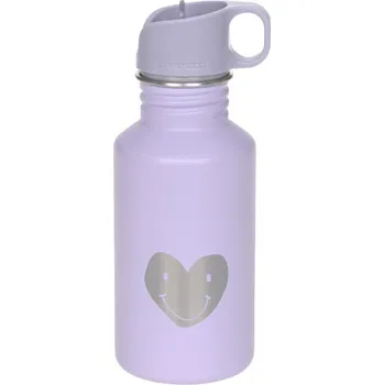 Dětský batoh LÄSSIG Bottle Stainless Steel Little Gang 2025 heart lilac (Německá značka LÄSSIG je lídrem v prodeji doplňků pro maminky a děti v západní Evropě. Jejich výrobky se vyznačují velmi vysokou úrovní zpracování a také praktičností, díky které si výrobky této