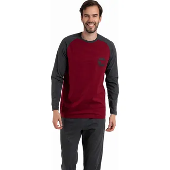 Italian Fashion Morten dlouhé bordó/melanž M