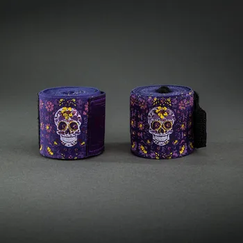 Bandáž na box a MMA Boxerské bandáže Venum Santa Muerte - Dark Purple Velikost: 2,5 m