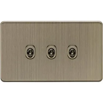 Knightsbridge 10AX 3G 2polohový přepínač, starožitná mosaz