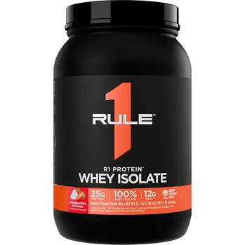 Protein Rule1 R1 Protein Whey Isolate (900 g, Jahody a smetana)