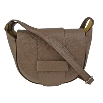 Kabelka NovaKabelka.cz Kožená italská crossbody kabelka Roberta Taupe Scura