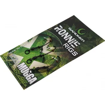 Rybářský háček Gardner Montáž Ronnie Rig bez protihrotu 3ks vel.4