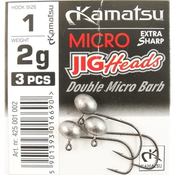 Rybářský háček Kamatsu Jigová hlavička Micro Special 1 2g - 3ks