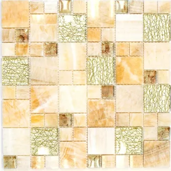 Obklad Mozaika WzorcowniaStudio 30 x 30 cm, odstíny žluté a zlaté