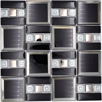 Obklad Skleněná mozaika WzorcowniaStudio 30 x 30 cm černá