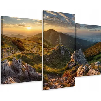 Obraz Obraz TRYPTYCH Horský vrchol Krajina 3D 90x60