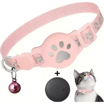 Obojek pro psa TopTechnology Sledovací obojek pro kočky s GPS lokátorem S10 (Růžový + Černý)
