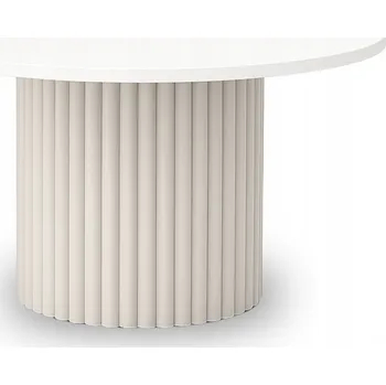 Konferenční stolek Stůl kulatý Heydoo 58 x 58 x 42 cm bílý, kašmír