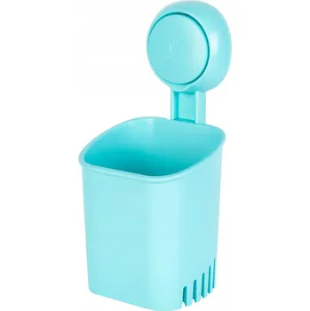 Kelímek/držák do koupelny na kartáčky na přísavku LIVARNO, tyrkysový