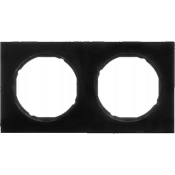 Elektrická zásuvka Dvojitý Rámeček Berker černý