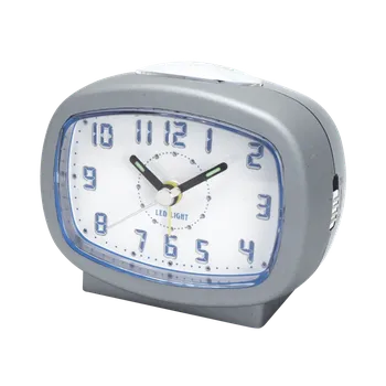 Budík JVD Analogový netikající tichý budík JVD SRP540.3 s modrým LED podsvícením