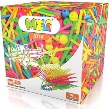 ostatní stavebnice MELI STICK STAVEBNICE NEONOVÉ TYČINKY + KOULE 600 dílků