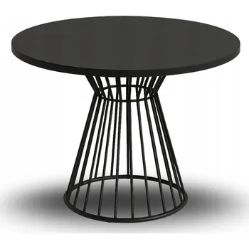 Jídelní stůl Černý kulatý stůl Lea – moderní lehkost v elegantním provedení 75 cm