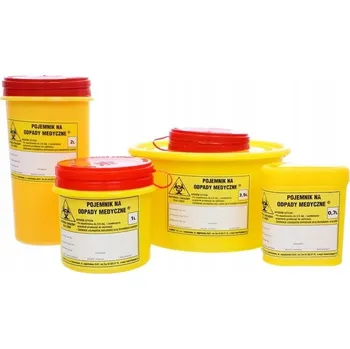 Odpadkový koš Nádoba na lékařský odpad 0,7 l červená