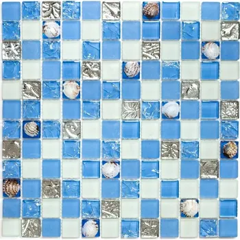 Obklad Skleněná mozaika WzorcowniaStudio 30 x 30 cm, odstíny modré