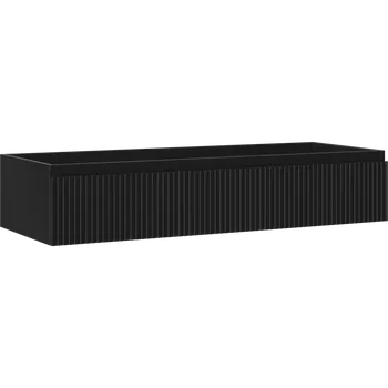 Koupelnový nábytek Mexen Rivel koupelnová skříňka pod umyvadlo 120 cm, 1 zásuvka, drážkovaná, černá mat - 91A20-12023-1-BF71 Koupelnové skříňky