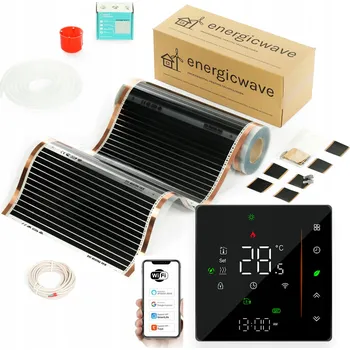 Topná rohož Sada topné fólie 80W s termostatem, 8 m²