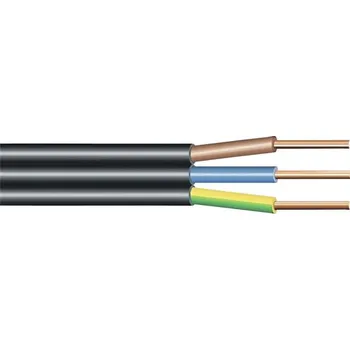 elektrický kabel Kabel CYKYLO-J 3Cx1,5mm² černý 10m