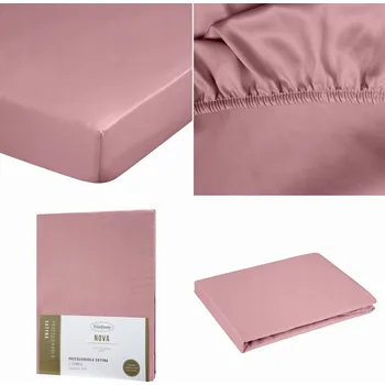 Prostěradlo Prostěradlo saténové s gumou NOVA3 140x200 pudrové