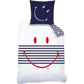 Povlečení CTI DĚTSKÉ POVLEČENÍ SMILEY MARINE 140X200/63X63
