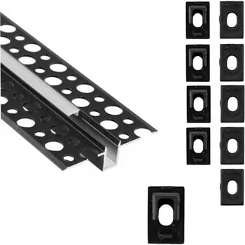 Příslušenství pro LED osvětlení Záslepka pro LED podomítkový profil GPW01 GPW02 s otvorem, černá, 10 kusů