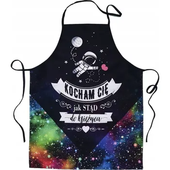 Kuchyňská zástěra Kuchyňská zástěra na Valentýna s motivem vesmíru Dárek F162