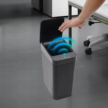 Odpadkový koš INTELIGENTNÍ ODPADKOVÝ KOŠ S AUTOMATICKÝM OTEVÍRÁNÍM 12L ČERNÝ