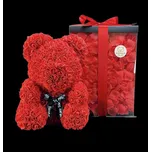 Medvídárek BIG Romantic medvídek z růží 40cm dárkově balený - světle červený