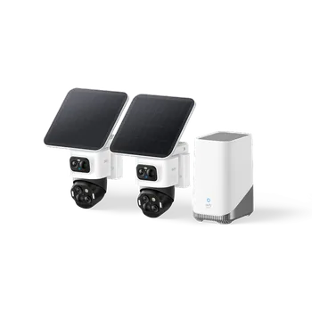 Venkovní kamera se solárním nabíjením Anker eufy S4 (sada 2ks+jednotka HomeBase3) 4K bílá