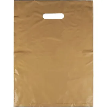 Igelitová taška 20x30 cm - zlatá (50 ks)
