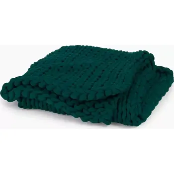 deka Pletená vlněná deka 150cm x 100cm - Zelená