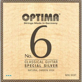 Struna pro kytaru a smyčcový nástroj Optima Optima struny pro klasickou kytaru č. 6 Special SilverSada Karbon high NO6.SCHT 6173