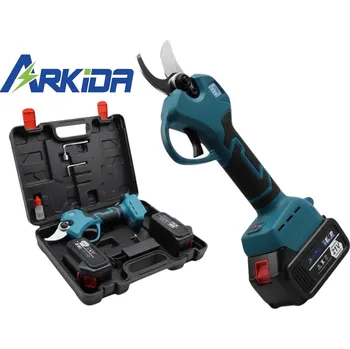 Zahradní nůžky Arkida 0626 Aku zahradní nůžky s LCD displejem – 2× baterie 21V (větší kapacita)