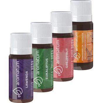 Sada 4 Olejů 12ml Levandule Eukalyptus Grapefruit Pomeranč a Hřebíček
