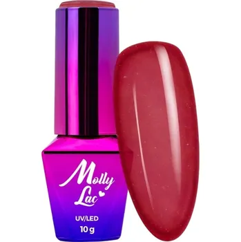 Přípravek na nehty Hybridní lak na nehty MOLLYLAC 10g Hearts & Kisses Heart Č.195