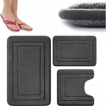 Koupelnová předložka KOUPELNOVÉ PŘEDLOŽKY SADA PROTI SKLUZU 3 ks