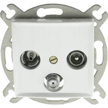 Elektrická zásuvka Anténní zásuvka nástěnná LC Tec bílá