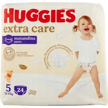 Přebalování Plenkové Kalhotky Huggies Extra Care Pants Velikost 5 (12-17 kg) 24 ks