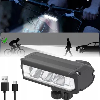 Cyklosvítilna PŘEDNÍ LED SVĚTLO NA KOLO, SILNÉ, USB, 2000mAh