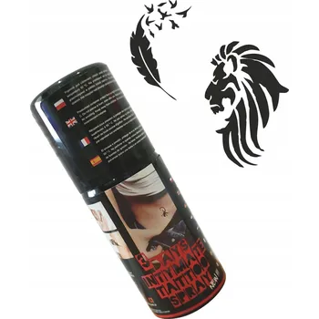 Odstranitelné tetování Henna ve spreji dočasné tetování omyvatelné ČERNÁ