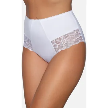 Kalhotky Bavlněné tělové dámské kalhotky s vysokým pasem Babell, bílá 3xl